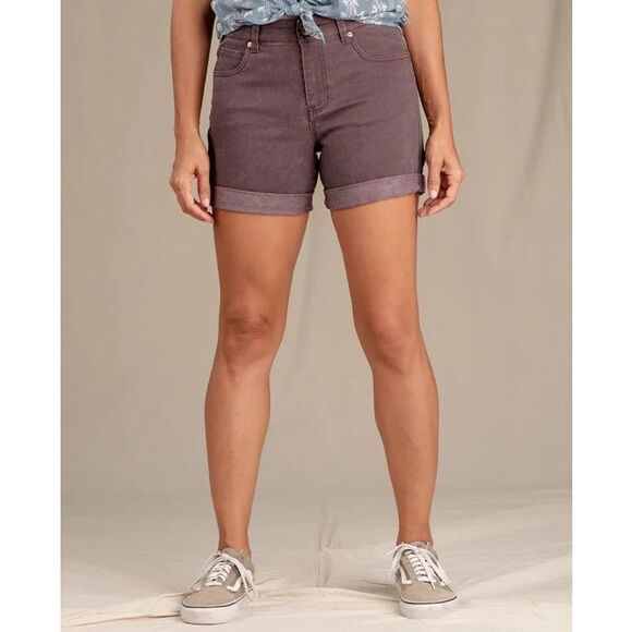 Toad & Co Women’s Sequoia 5in Short Raisin 2 - Picture 1 of 7